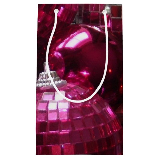 Roze Baubles cadeautas, klein Cadeauzakje (Voorkant)