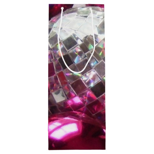 Roze Baubles cadeauwijn Wijn Cadeautas (Achterkant)