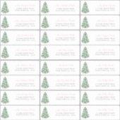 Roze Baubles Holiday Tree Adresetiketten Sticker (Voorkant)
