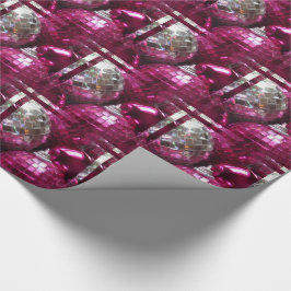 Roze Baubles inpakpapier