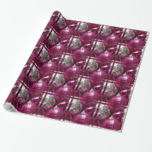 Roze Baubles inpakpapier
