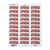 Roze baubles kerstadres etiket (Full Sheet)