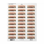 Roze baubles kerstadres etiket (Full Sheet)