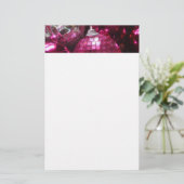 Roze Baubles kopaaier wit Briefpapier (Staand voorkant)