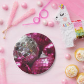 Roze Baubles papieren borden Papieren Bordje (Feest)