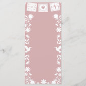 Roze Bautizo Cielito Lindo Menukaart (Achterkant)