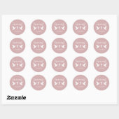 roze bautizo ronde sticker (Vel)