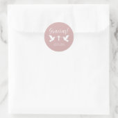 roze bautizo ronde sticker (Tas)