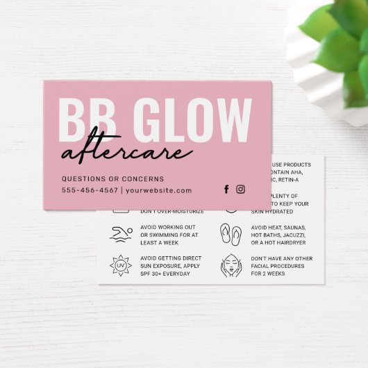 Roze BB Glow Facial Kaart (Bureau)