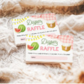 Roze BBQ Baby shower Luier Raffle Informatiekaartje