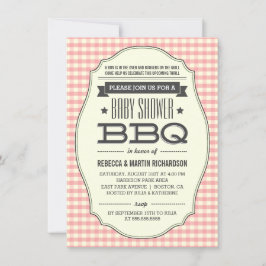  roze BBQ Girl Baby Shower-uitvindingen Kaart