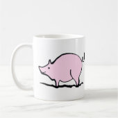 Roze BBQ Pig Cartoon Koffiemok (Links)