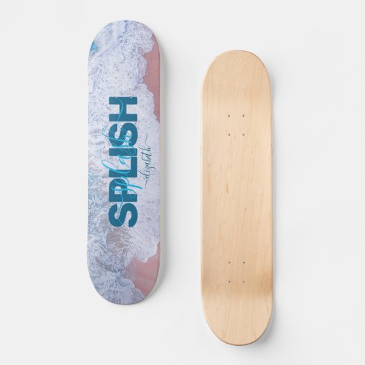 Roze Beach Bermuda Persoonlijk Skateboard (Voorkant)