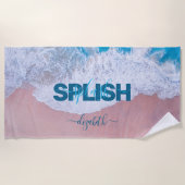 Roze Beach Bermuda Strandlaken (Voorkant)