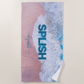 Roze Beach Bermuda Strandlaken (Voorkant)