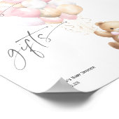 Roze Bealy wachten, Kaarten en Gifts Meisje Douche Poster (Hoek)