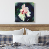 Roze Bearded Iris Bloem Kunst Canvas Afdruk (Insitu (Slaapkamer))