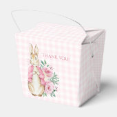 Roze Beatrix Potter Bunny Rabbit Baby shower Bedankdoosjes (Achterkant)