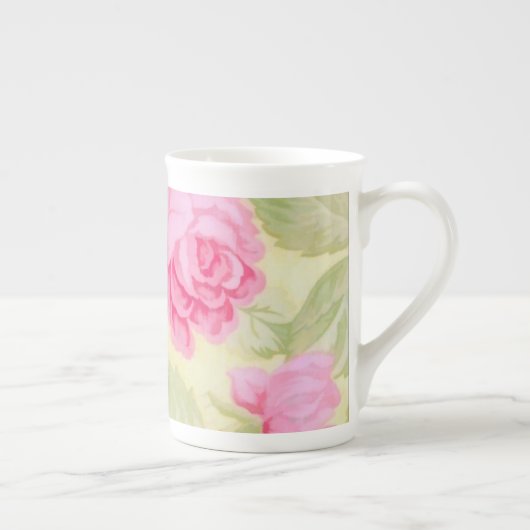Roze Beauties Bone China Mok (Rechts)
