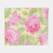 Roze Beauties Fleece Blanket (Voorkant (Horizontaal))