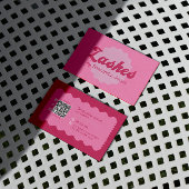 Roze Beauty Lashes QR Code Visitekaartje