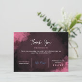 Roze bedankkaart sjabloon, Zakelijk Bedankt (Staand voorkant)