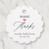 Roze bedankt bedankjes labels (Voorkant)