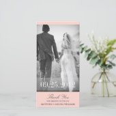 ROZE BEDANKT | BRUILOFT BEDANKT KAART (Staand voorkant)