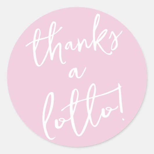 Roze Bedankt een Lotto Sticker Loterijbiljet Favor (Voorkant)