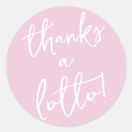 Roze Bedankt een Lotto Sticker Loterijbiljet Favor