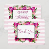 Roze Bedankt en papegaaiachtigen Bouquet Weddensch (Voorkant / Achterkant)