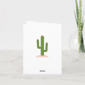 Roze Bedankt Groene Cactus (Achterkant)