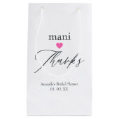 Roze bedankt klein cadeauzakje (Voorkant)