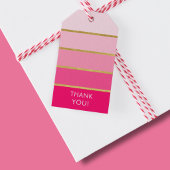 Roze Bedankt Verjaardag Cadeaulabel