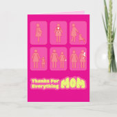 Roze Bedankt voor alles Moeder Moederdag Kaart (Voorkant)