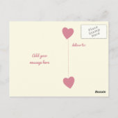 Roze bedankt voor baby cadeau met foto briefkaart (Achterkant)