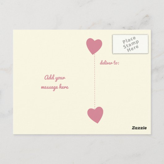 Roze bedankt voor baby cadeau met foto briefkaart (Achterkant)