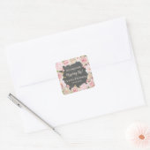 Roze Bedankt voor Popping By Birthday Label (Envelop)