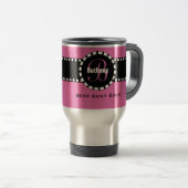 Roze BEDRAG Mok Aangepaste naam Monogram (Voorkant rechts)