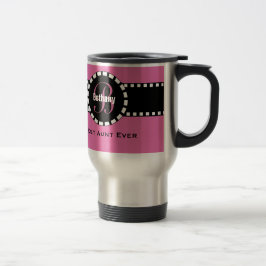 Roze BEDRAG Mok Aangepaste naam Monogram