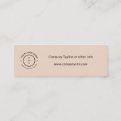 Roze Bedrijf Logo Drink Voucher | Zakelijk eveneme Mini Visitekaartje (Achterkant)