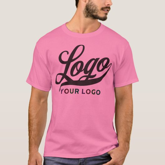 Roze bedrijf Logo Swag Business Brand Mannen Vrouw T-shirt (Voorkant)
