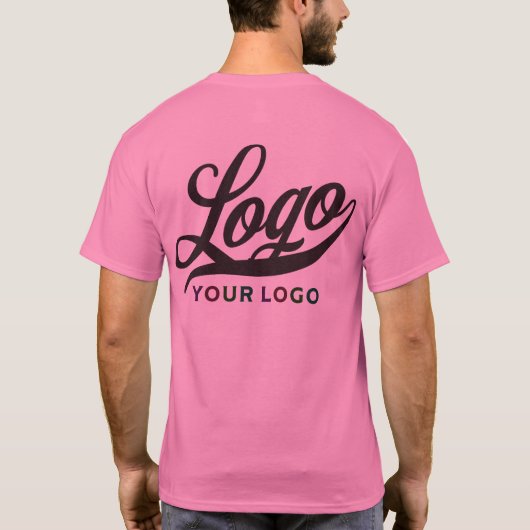 Roze bedrijf Logo Swag Business Brand Mannen Vrouw T-shirt (Achterkant)