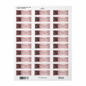 Roze bedrijfscode retouradres etiket (Full Sheet)