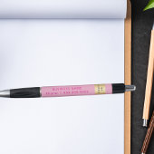 Roze bedrijfslogo naam telefoon pen