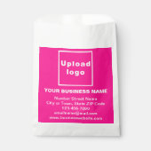 Roze bedrijfsmerk op papiertas bedankzakje (Voorkant)