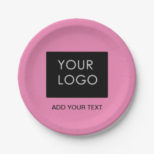 Roze Bedrijven toevoegen Logo Papieren Bordje
