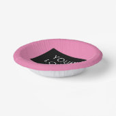 Roze  Bedrijven toevoegen Logo Papieren Kommen (Gebogen)