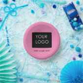 Roze  Bedrijven toevoegen Logo Papieren Kommen (Feest)