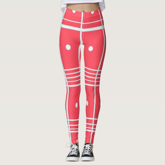 Roze bedrukte leggings (Voorkant)